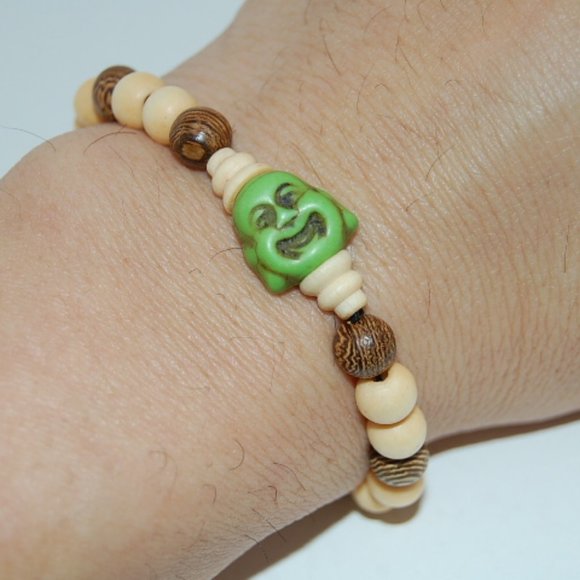 Buddha Bracelet,Wood Bracelet,Elastic Stretch Bracelet - Picture 1 of 1